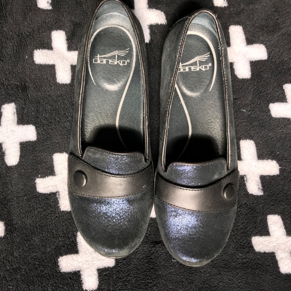 Dansko Olena Women's Loafers, Blue Metal